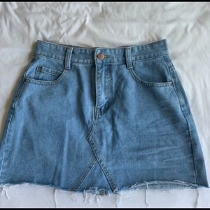 PRINCESS POLLY Light blue denim Mimi skirt